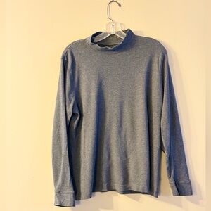 Lands' End Charcoal Mock Neck Top